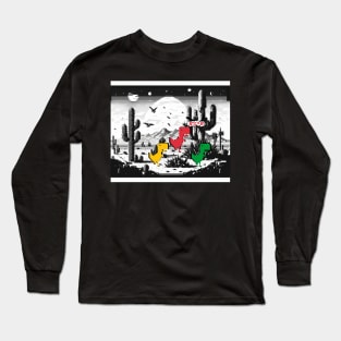 Pixelated T-Rex chrome Game no internet Long Sleeve T-Shirt